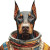 Space Suit Doberman Vinyl Car Decal Sticker – Waterproof & UV-Resistant 3.4133333333333336"