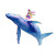 Whale Rider Fantasy Vinyl Car Decal Sticker – Waterproof & UV-Resistant 3.4133333333333336"