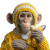 Crochet Monkey Banana Vinyl Car Decal Sticker – Waterproof & UV-Resistant 3.4133333333333336"