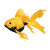 Gold Fish Logo Vinyl Car Decal Sticker – Waterproof & UV-Resistant 3.4133333333333336"