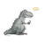 Dinosaur Texting Vinyl Car Decal Sticker – Waterproof & UV-Resistant 3.4133333333333336"
