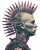 Punk With Mohawk Vinyl Car Decal Sticker – Waterproof & UV-Resistant 4.0"