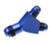 Ultimate Y Adapter Fitting | -8 AN Male to Dual -6 AN Male | Blue Anodized Aluminum
