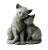 Stone Cat Statue Vinyl Car Decal Sticker – Waterproof & UV-Resistant 3.52"