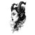 Devil Woman Tattoo Vinyl Car Decal Sticker – Waterproof & UV-Resistant 6.826666666666667"