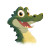 Happy Cartoon Crocodile V4 Vinyl Car Decal Sticker – Waterproof & UV-Resistant 3.4133333333333336"