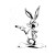 Angry Bugs Bunny Vinyl Car Decal Sticker – Waterproof & UV-Resistant 3.4133333333333336"