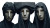 Theatrical Trio Costumes Vinyl Car Decal Sticker – Waterproof & UV-Resistant 2.72"