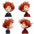 Red Haired Cartoon Boy Vinyl Car Decal Sticker – Waterproof & UV-Resistant 3.4133333333333336"