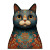 Cute Fat Cat Alebrije Vinyl Car Decal Sticker – Waterproof & UV-Resistant 6.826666666666667"