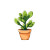 Green Potted Plant Vinyl Car Decal Sticker – Waterproof & UV-Resistant 3.4133333333333336"