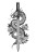 Dragon Katana Tattoo V3 Vinyl Car Decal Sticker – Waterproof & UV-Resistant 8.96"
