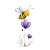 Cute Bee V4 Vinyl Car Decal Sticker – Waterproof & UV-Resistant 3.4133333333333336"