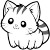 Fluffy Cat Outline Vinyl Car Decal Sticker – Waterproof & UV-Resistant 6.826666666666667"
