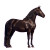 Dark Brown Horse V2 Vinyl Car Decal Sticker – Waterproof & UV-Resistant 3.4133333333333336"