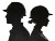Silhouetted Workers Vinyl Car Decal Sticker – Waterproof & UV-Resistant 6.1866666666666665"