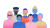 Diverse Friends Portrait V2 Vinyl Car Decal Sticker – Waterproof & UV-Resistant 5.4