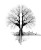 Symmetrical Leafless Tree Vinyl Car Decal Sticker – Waterproof & UV-Resistant 8.0"