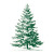 Evergreen Pine Tree Vinyl Car Decal Sticker – Waterproof & UV-Resistant 3.4133333333333336"