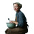 Polish Woman Cooking Vinyl Car Decal Sticker – Waterproof & UV-Resistant 3.4133333333333336"
