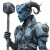 Cyborg Tiefling Warrior V2 Vinyl Car Decal Sticker – Waterproof & UV-Resistant 3.4133333333333336"
