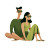 Beach Couple V4 Vinyl Car Decal Sticker – Waterproof & UV-Resistant 3.4133333333333336"