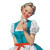 Fifties Dirndl Woman Vinyl Car Decal Sticker – Waterproof & UV-Resistant 6.826666666666667"