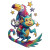 Cartoon Animal Trio Vinyl Car Decal Sticker – Waterproof & UV-Resistant 6.826666666666667"