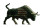 Stylized Bull Silhouette Vinyl Car Decal Sticker – Waterproof & UV-Resistant 2.72"