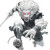 Vampire Hunter Lion Vinyl Car Decal Sticker – Waterproof & UV-Resistant 3.4133333333333336"