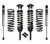 Icon Vehicle Dynamics Lift Kit Suspension K53061 Stage 1; 0 To 3-1/2 Inch Front Lift; 2 Inch Rear Lift; Black Components/Silver Shock Absorbers; With Front Coil Over Mounts/Rear Coil Springs/Installation Hardware