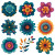 Colorful Flower Power Vinyl Car Decal Sticker – Waterproof & UV-Resistant 6.826666666666667"