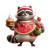 Stylized Raccoon Mascot Vinyl Car Decal Sticker – Waterproof & UV-Resistant 3.4133333333333336"