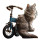 Gray Tabby Cat V5 Vinyl Car Decal Sticker – Waterproof & UV-Resistant 6.