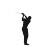 Stylized Golfer Silhouette Vinyl Car Decal Sticker – Waterproof & UV-Resistant 6.826666666666667"