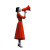 Woman With Megaphone V3 Vinyl Car Decal Sticker – Waterproof & UV-Resistant 6.826666666666667"