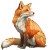 Red Fox Illustration Vinyl Car Decal Sticker – Waterproof & UV-Resistant 3.4133333333333336"