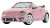 Pink Convertible Beetle Vinyl Car Decal Sticker – Waterproof & UV-Resistant 5.4