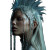 Ethereal Model Headdress Vinyl Car Decal Sticker – Waterproof & UV-Resistant 3.4133333333333336"