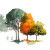 Watercolor Trees Vinyl Car Decal Sticker – Waterproof & UV-Resistant 6.826666666666667"