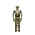 Golden Futuristic Robot Vinyl Car Decal Sticker – Waterproof & UV-Resistant 3.4133333333333336"