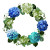 Hydrangea Wreath Vinyl Car Decal Sticker – Waterproof & UV-Resistant 3.4133333333333336"