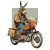 Donkey Biker Vinyl Car Decal Sticker – Waterproof & UV-Resistant 3.4133333333333336"