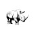 Rhino Outline Vinyl Car Decal Sticker – Waterproof & UV-Resistant 3.4133333333333336"