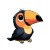 Cute Toucan Cartoon Vinyl Car Decal Sticker – Waterproof & UV-Resistant 3.4133333333333336"