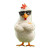 Smug Cartoon Chicken Vinyl Car Decal Sticker – Waterproof & UV-Resistant 3.4133333333333336"