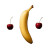 Banana With Cherries Vinyl Car Decal Sticker – Waterproof & UV-Resistant 3.4133333333333336"