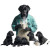 Coffee-Making Dog Vinyl Car Decal Sticker – Waterproof & UV-Resistant 6.826666666666667"