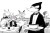 Penguin Waiter Vinyl Car Decal Sticker – Waterproof & UV-Resistant 2.986666666666667"