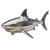 Chrome Shark Vinyl Car Decal Sticker – Waterproof & UV-Resistant 3.4133333333333336"